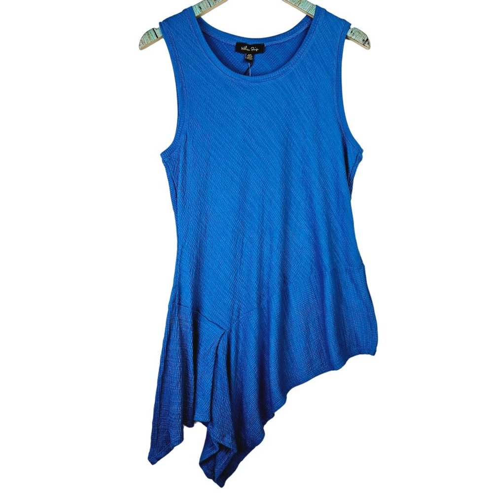 Melissa Paige Asymmetrical Peplum Hem Savannah Tunisteal BK32884, Sz M, NWT